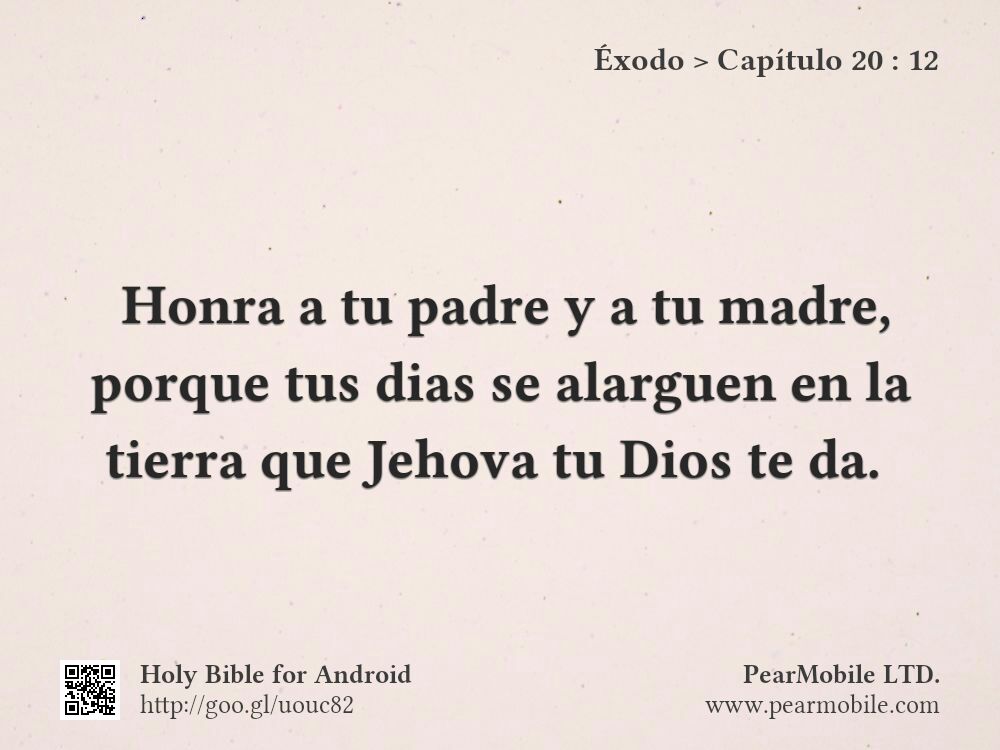 Éxodo, Capítulo 20:12